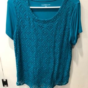 Croft & Barrow Green PM Top